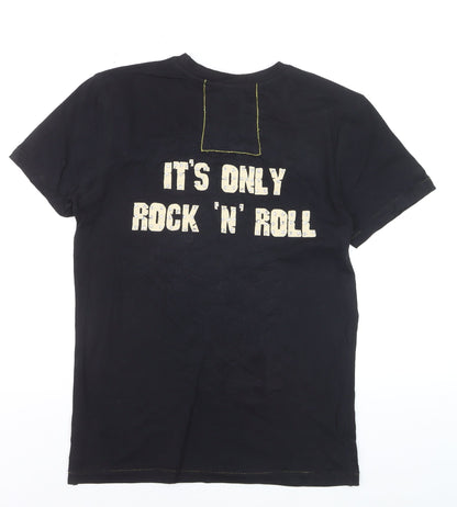 Amplified Women's Black Sequin Rolling Stones T-Shirt Size S
