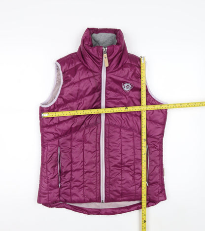 Horseware Women’s Purple Quilted Puffer Waistcoat UK 10 Polyester
