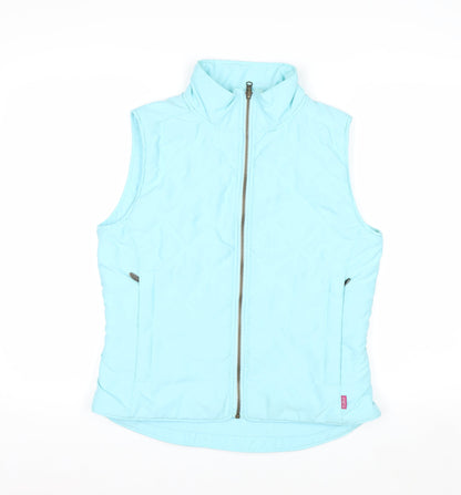 Musto Women Blue Polyester Quilted Bodywarmer Waistcoat Size 10