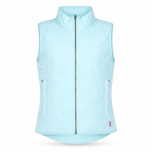 Musto Women Blue Polyester Quilted Bodywarmer Waistcoat Size 10