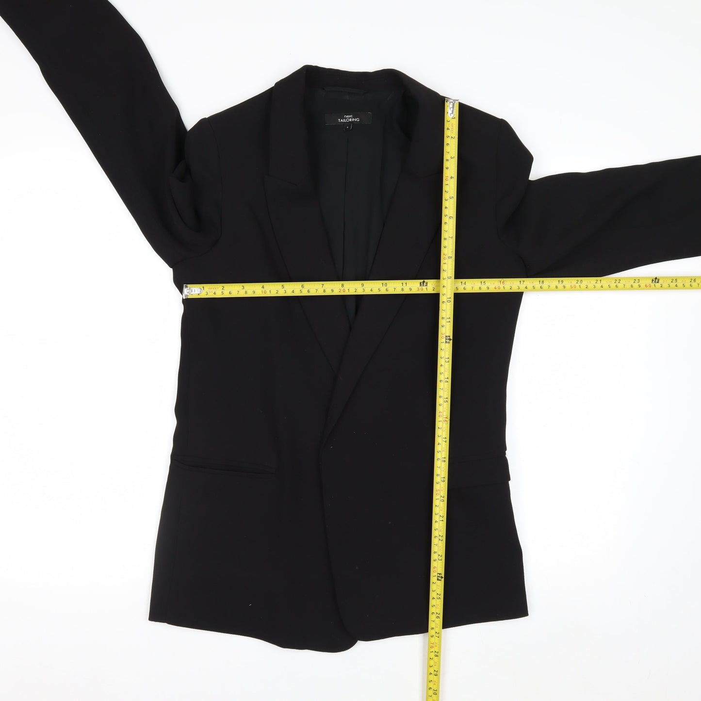 Next Tailoring Women's Black Blazer Jacket Size 8 Regular Fit