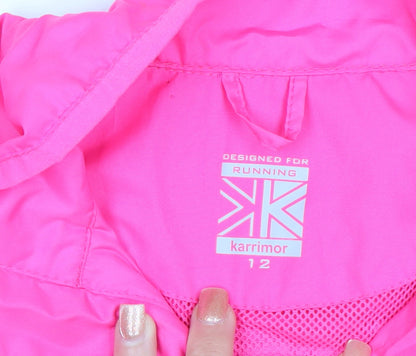Karrimor Women's Pink Lightweight Windbreaker Running Jacket Size 12