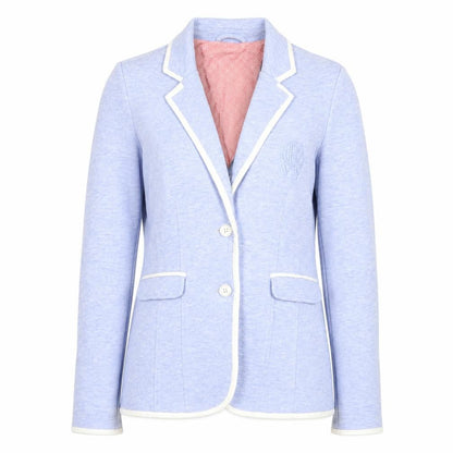 Crew Clothing Co. Women’s Blue Cotton Blazer Size 8 Classic Preppy Style