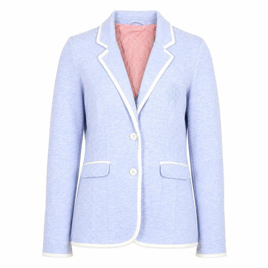 Crew Clothing Co. Women’s Blue Cotton Blazer Size 8 Classic Preppy Style