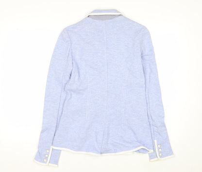 Crew Clothing Co. Women’s Blue Cotton Blazer Size 8 Classic Preppy Style