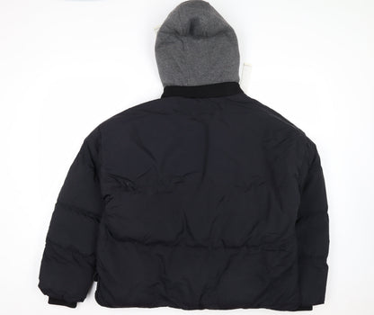 Saint & Sinner Women's Black Size 12 Puffer Hooded Jacket
