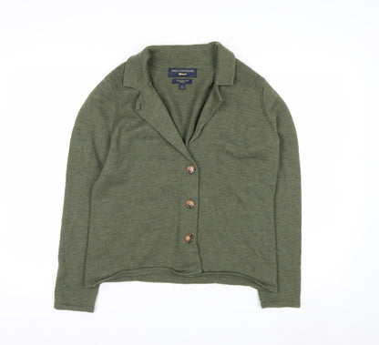 Paul Costelloe Womens Green Merino Wool Cardigan UK 12 M