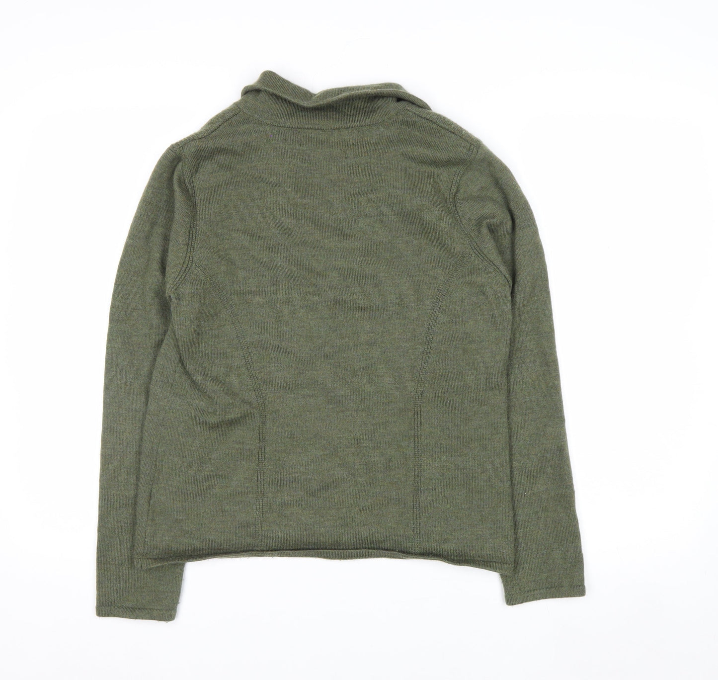 Paul Costelloe Womens Green Merino Wool Cardigan UK 12 M