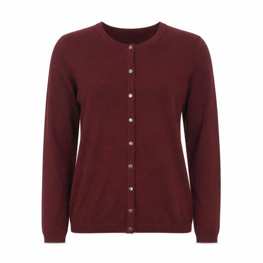 Talbots Women Red Small Cotton Cashmere Cardigan Jumper