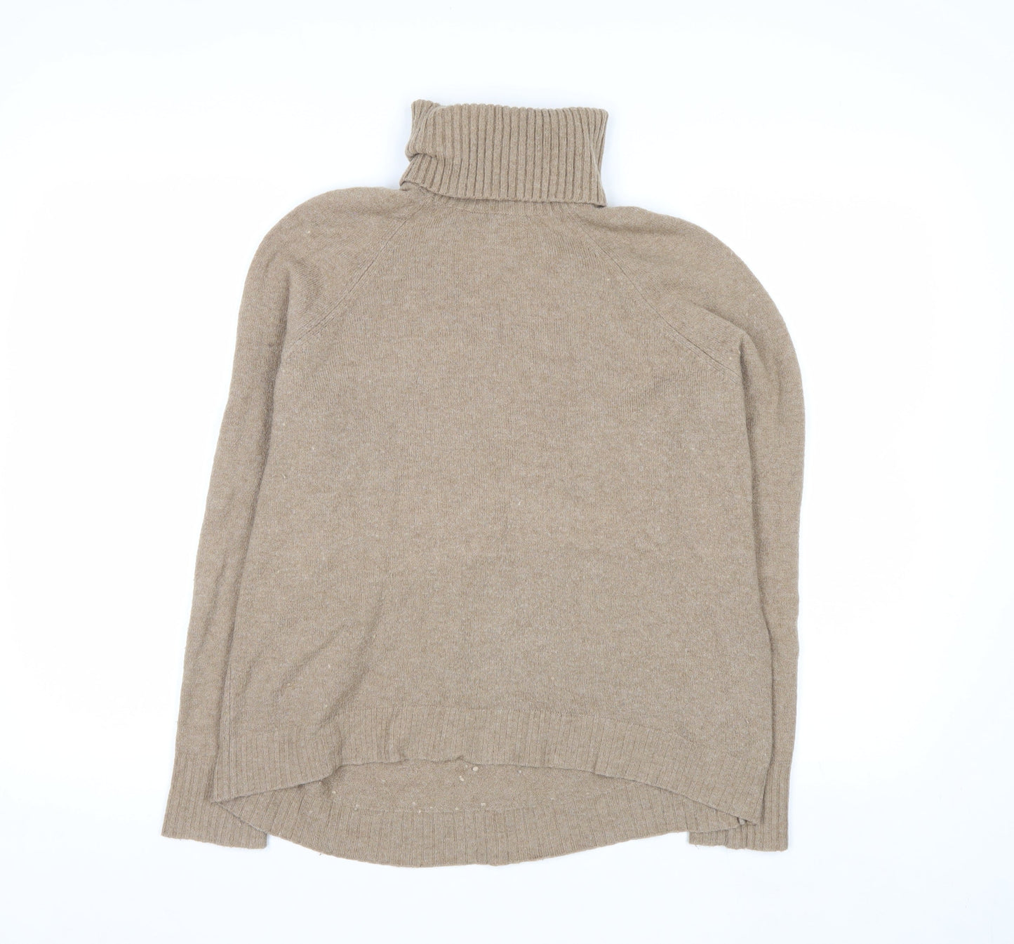 J.Crew Women Beige XS Roll Neck Wool Alpaca Knit Jumper