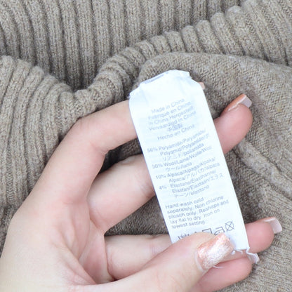 J.Crew Women Beige XS Roll Neck Wool Alpaca Knit Jumper