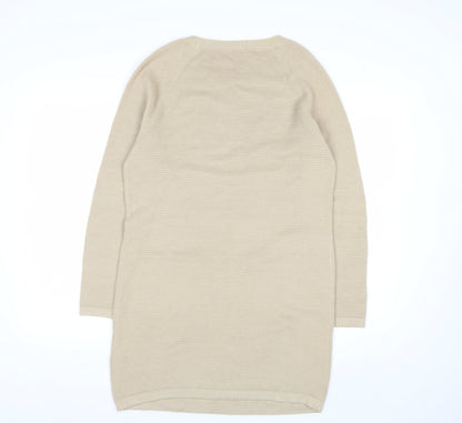 Marks and Spencer Women Beige Knit Jumper Dress Size 10