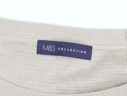 Marks and Spencer Women Beige Knit Jumper Dress Size 10