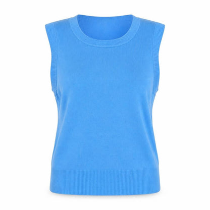 Cable & Gauge Women's Blue Sleeveless Knit Vest XL