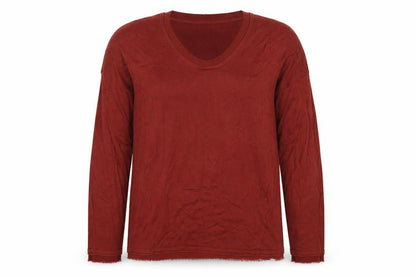 Sisley Women's Brown V-Neck Knit Pullover Jumper XS