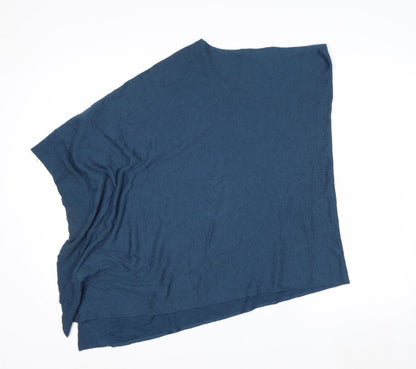 Sandwich Women Blue Wool Blend Cape Jumper Size M
