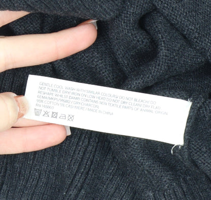 Fat Face Men’s Grey 1/2 Zip Cotton Cashmere Jumper L