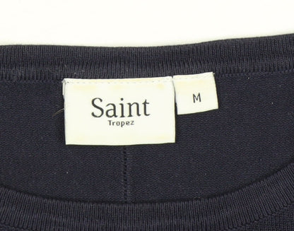 Saint Tropez Women's Blue Relaxed Fit Knit Pullover Jumper M