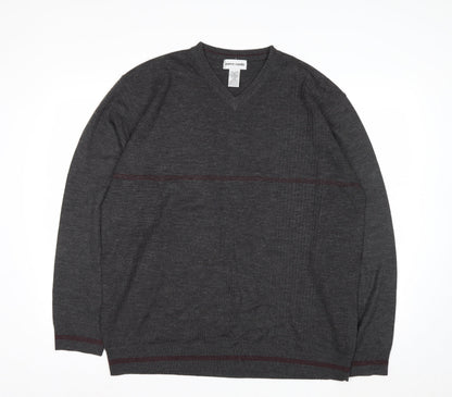 Pierre Cardin Men's Grey XL V-Neck Pullover Jumper