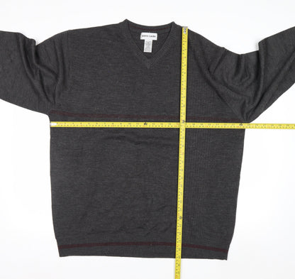 Pierre Cardin Men's Grey XL V-Neck Pullover Jumper