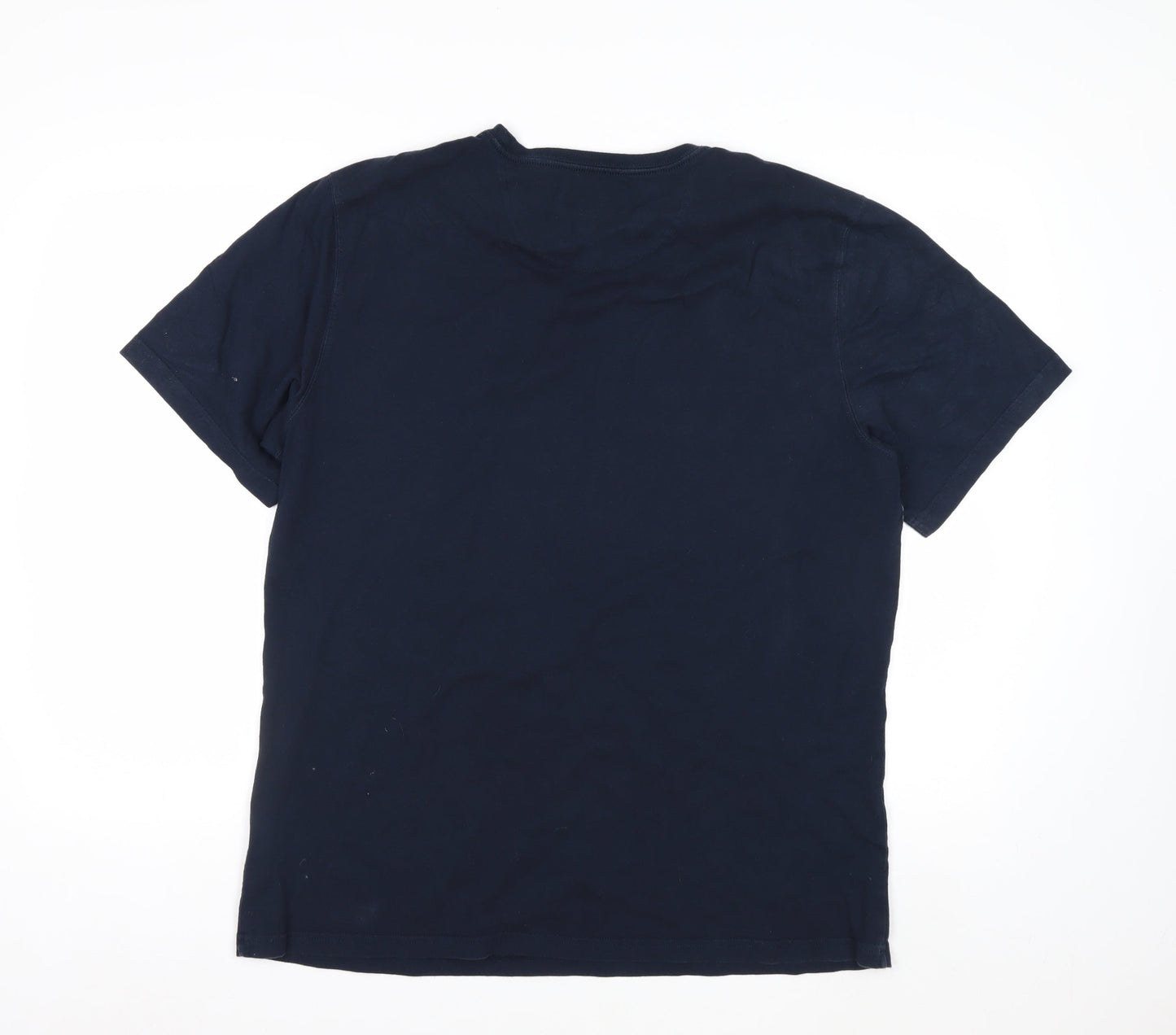Barbour Men's Blue Striped Cotton Crew Neck T-Shirt XL Tailored Fit