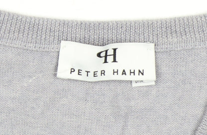 Peter Hahn Women's Grey V-Neck Pure Wool Jumper Size 20