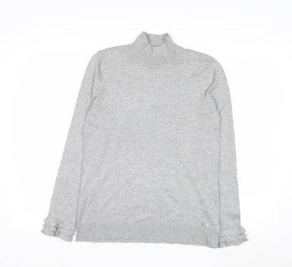 Calvin Klein Women's Grey Roll Neck Knit Jumper Size S