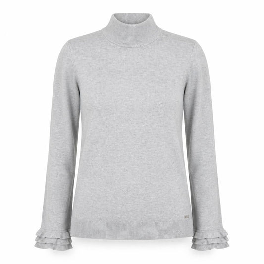 Calvin Klein Women's Grey Roll Neck Knit Jumper Size S