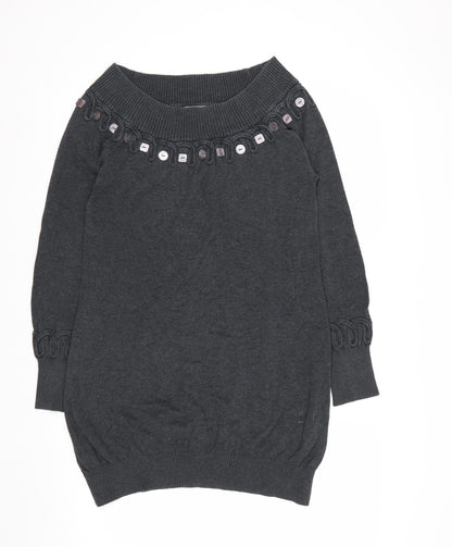 Marks and Spencer Per Una Grey Wool Blend Women's Jumper Size 10