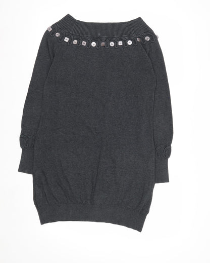Marks and Spencer Per Una Grey Wool Blend Women's Jumper Size 10