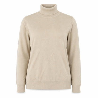 Charter Club Womens Beige Roll Neck Wool Blend Pullover Jumper M