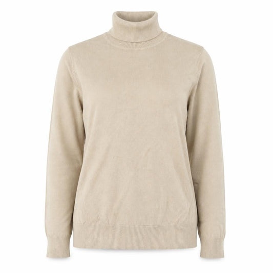 Charter Club Womens Beige Roll Neck Wool Blend Pullover Jumper M