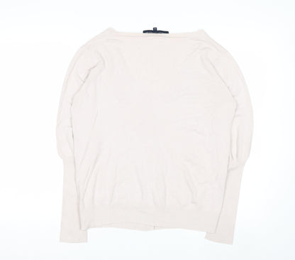 French Connection Women's Beige XL Button Cardigan Knitwear