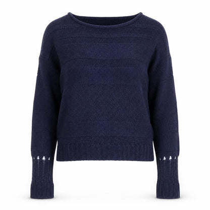 Romeo & Juliet Couture Women's Blue Knit Pullover Jumper Size S