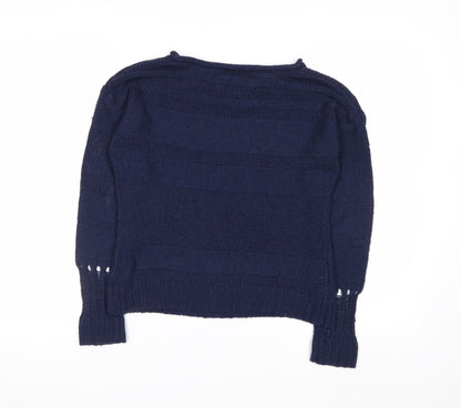 Romeo & Juliet Couture Women's Blue Knit Pullover Jumper Size S