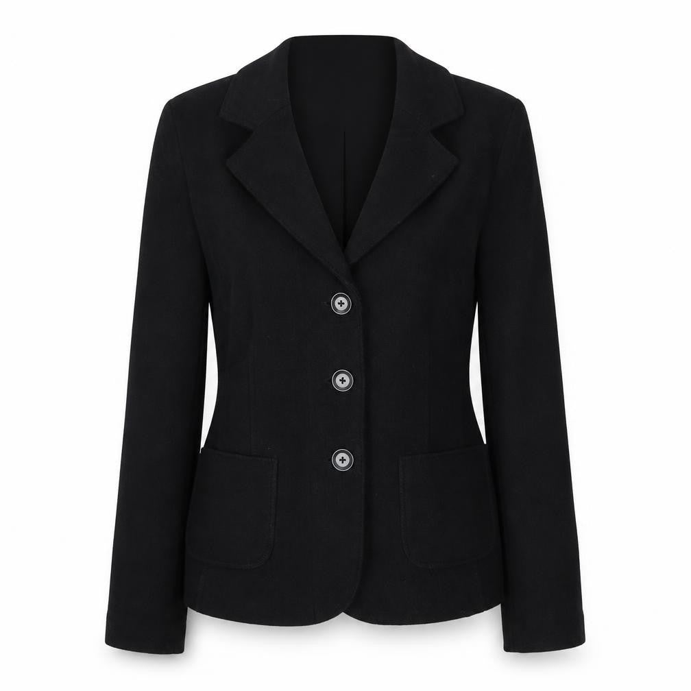 Betty Barclay Womens Black Wool Blazer Size 10 Classic Work Jacket
