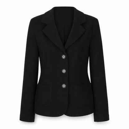Betty Barclay Womens Black Wool Blazer Size 10 Classic Work Jacket