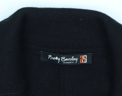 Betty Barclay Womens Black Wool Blazer Size 10 Classic Work Jacket