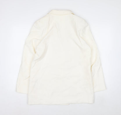 H&M Women’s Ivory Double-Breasted Blazer Jacket Size S