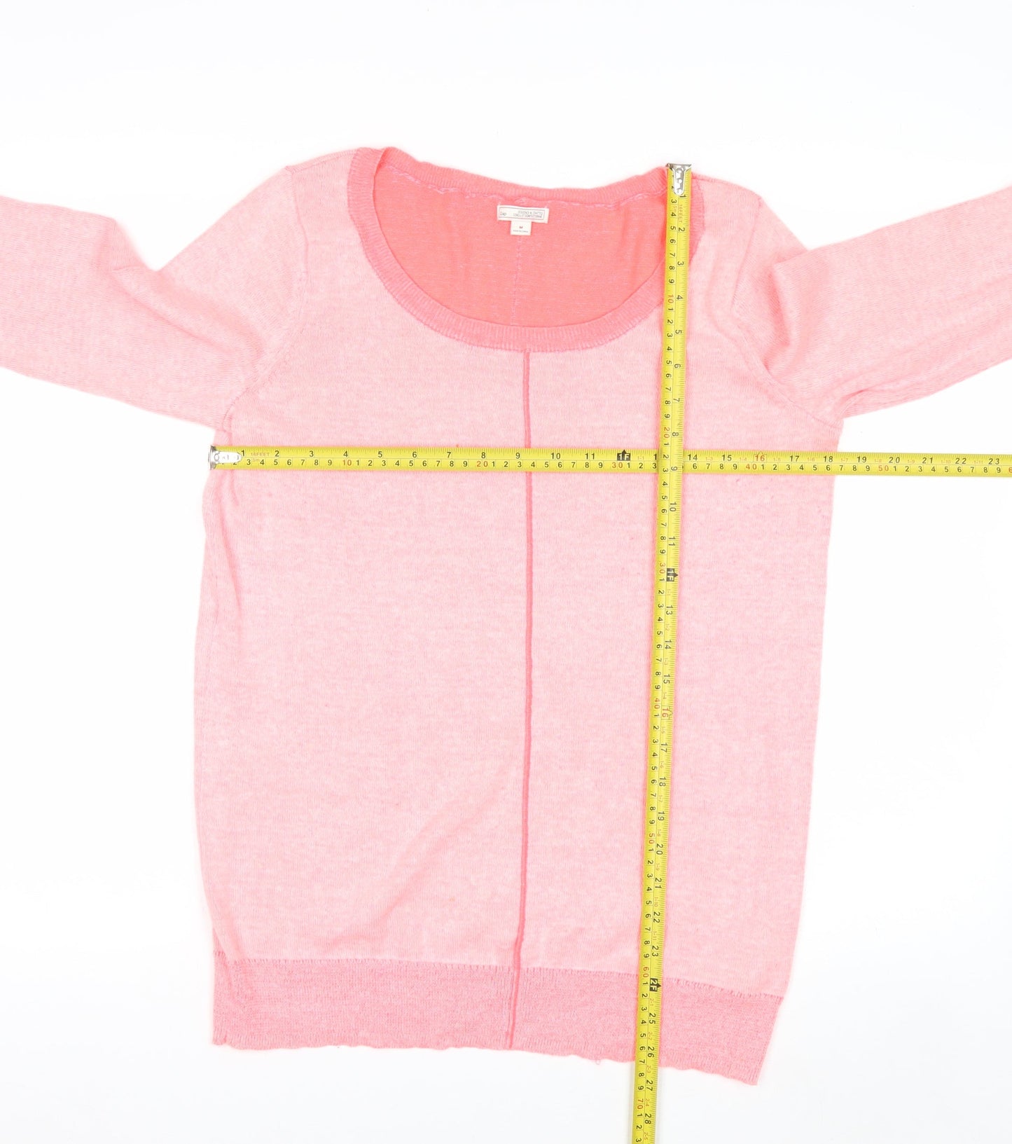 GAP Womens Pink Scoop Neck Long Sleeve Pullover Jumper Size M