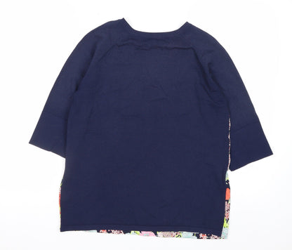 Next Women's Multicoloured Floral V-Neck Pullover Jumper Size 10
