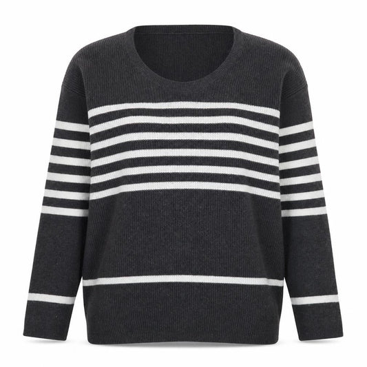 Gap Womens Grey Striped Knit Pullover Jumper XS
