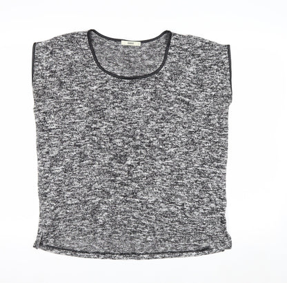 Oasis Women’s Grey Knit Sleeveless Pullover Jumper Size S