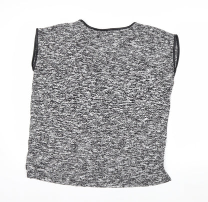 Oasis Women’s Grey Knit Sleeveless Pullover Jumper Size S