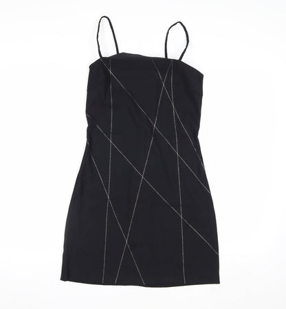 Byer Too! Women's Black Rhinestone Bodycon Dress Size 8
