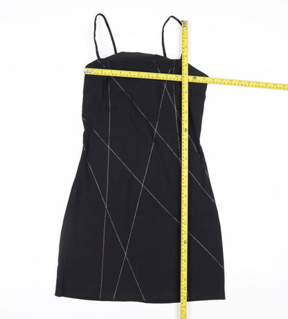 Byer Too! Women's Black Rhinestone Bodycon Dress Size 8