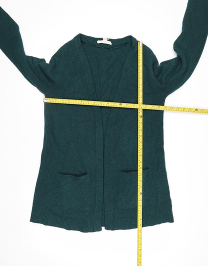 Seasalt Cornwall Women’s Green Wool Cardigan UK 12 Raglan Fit