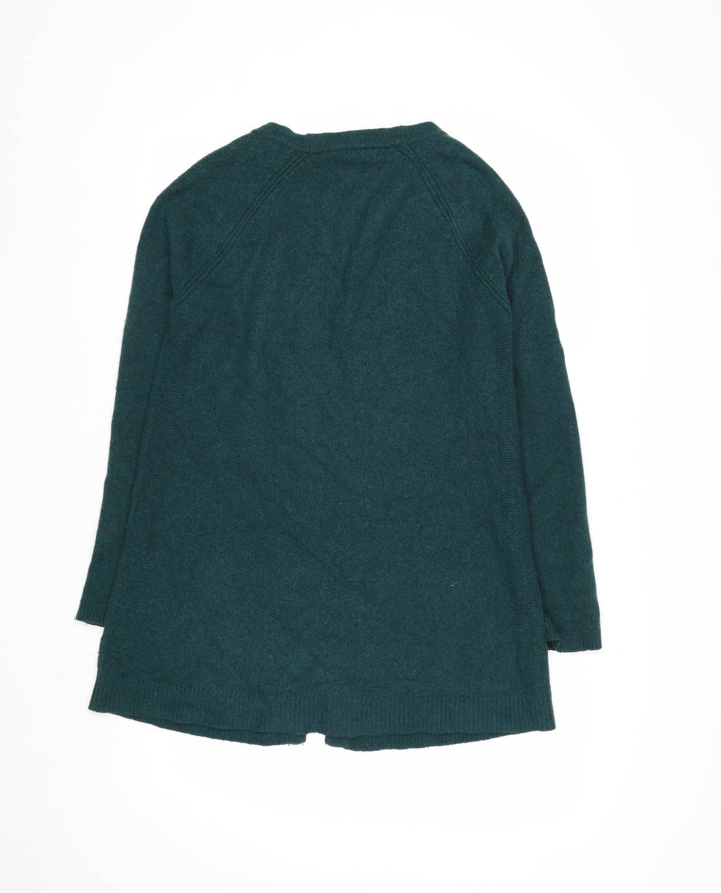Seasalt Cornwall Women’s Green Wool Cardigan UK 12 Raglan Fit