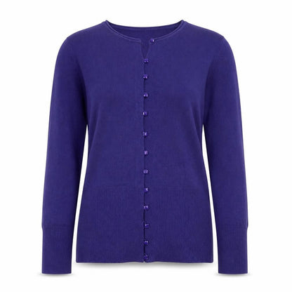 Marks and Spencer Per Una Women's Purple Acrylic Long Sleeve Cardigan Size 12