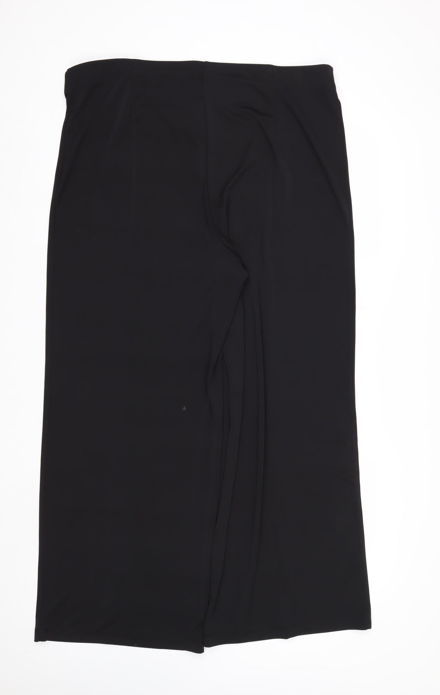 H&M Womens Black XL Straight Leg Stretch Trousers
